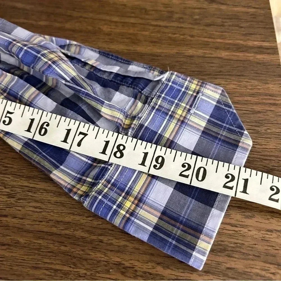 🌟Etro men shirt size 39 blue yellow  plaid - Picture 9 of 9